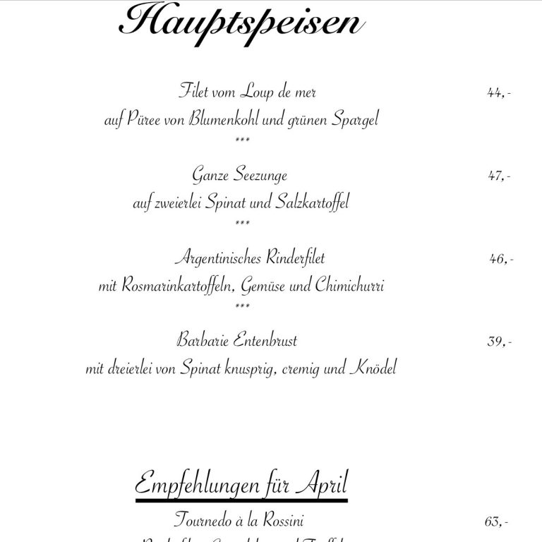 Restaurant-Kupferpfanne-Fuerth-Tischreservierung-Gemuetlich-Gehobene-Kueche-Hauptgang-Seezunge-Steinbutt-Lamm-Entrecote-Steak